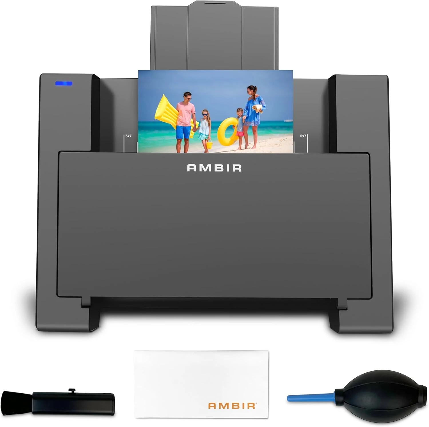 AMBIR Photo Scanner with Photo Cleaning Kit Bundle – Scan Photos in Seconds, Auto Crop & Deskew, 300/600 DPI High Resolution Scanning