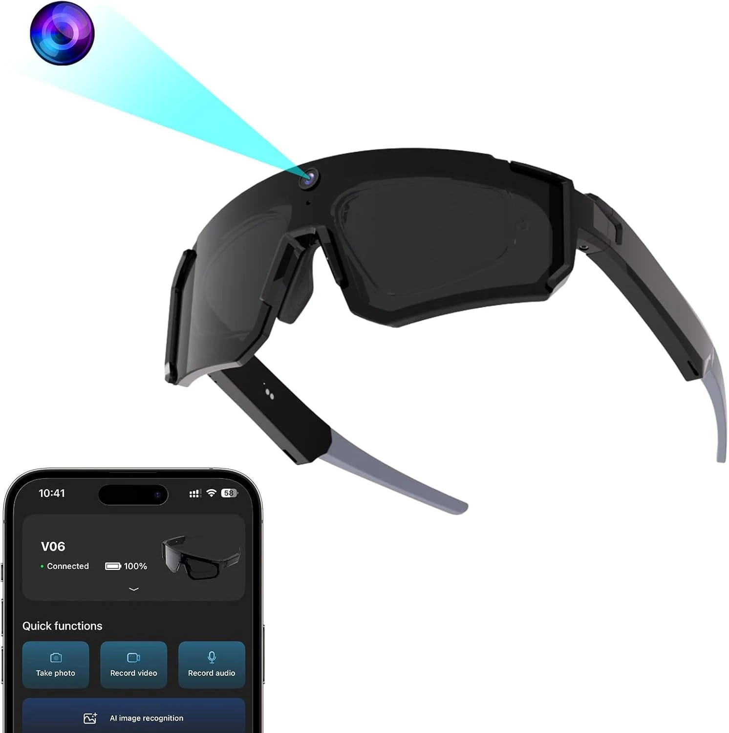 AI Pro Camera Glasses 32MP by Zigtik