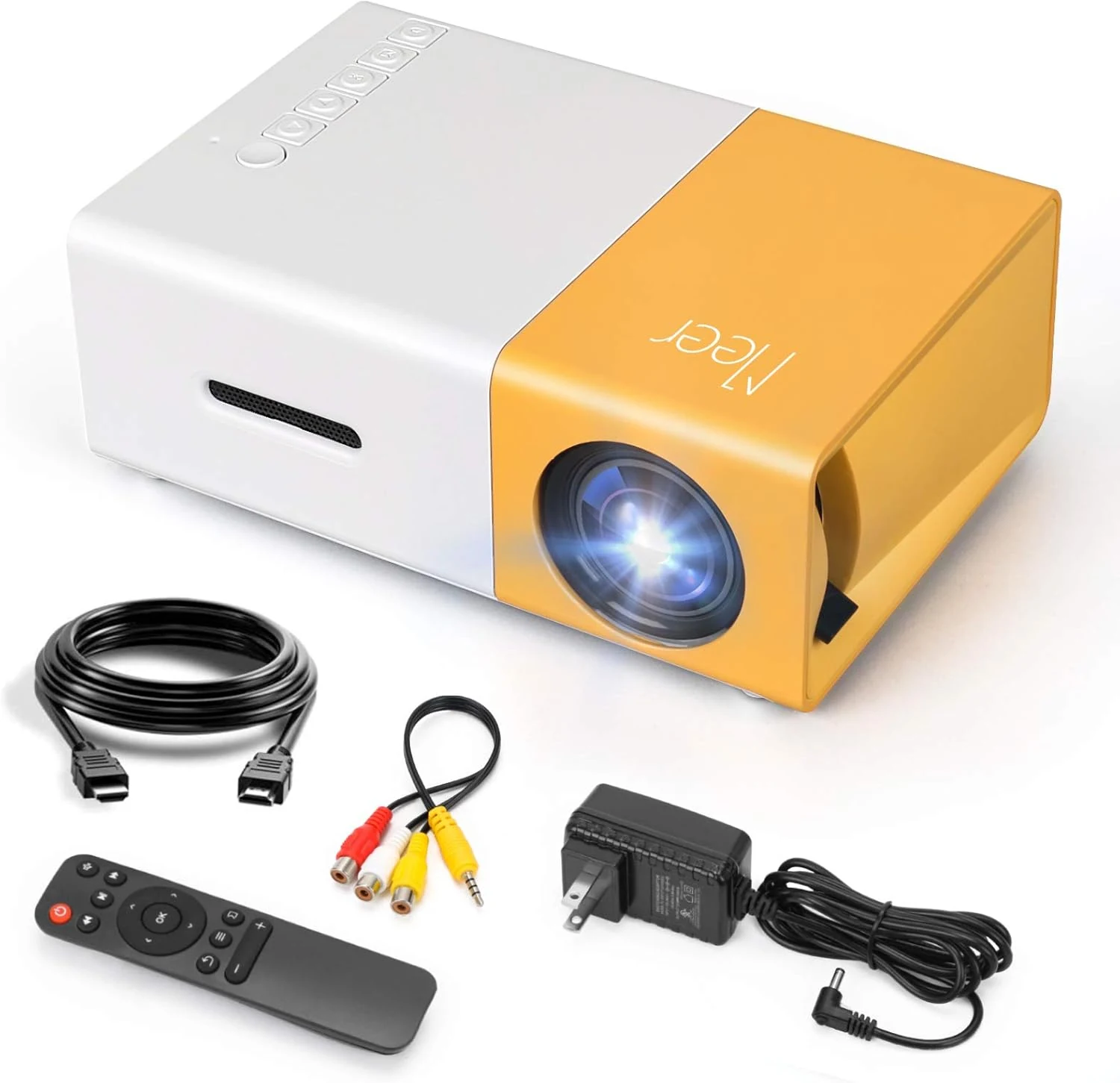 Mini Projector, Meer Portable Pico Full Color LED LCD Video Projector for Children (YG300)