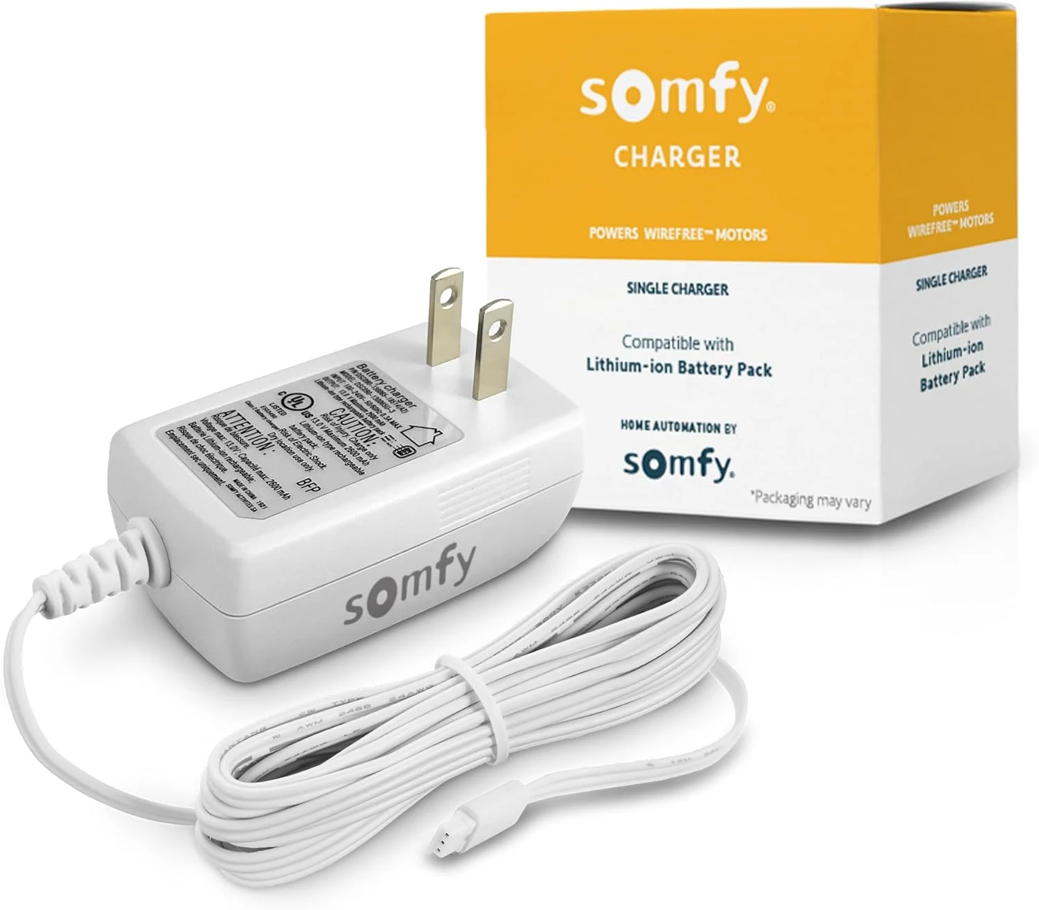 Somfy Charger for V2 Wirefree Motors – Powers External Battery Pack – Compatible with Sonesse 30/40 & Altus 28