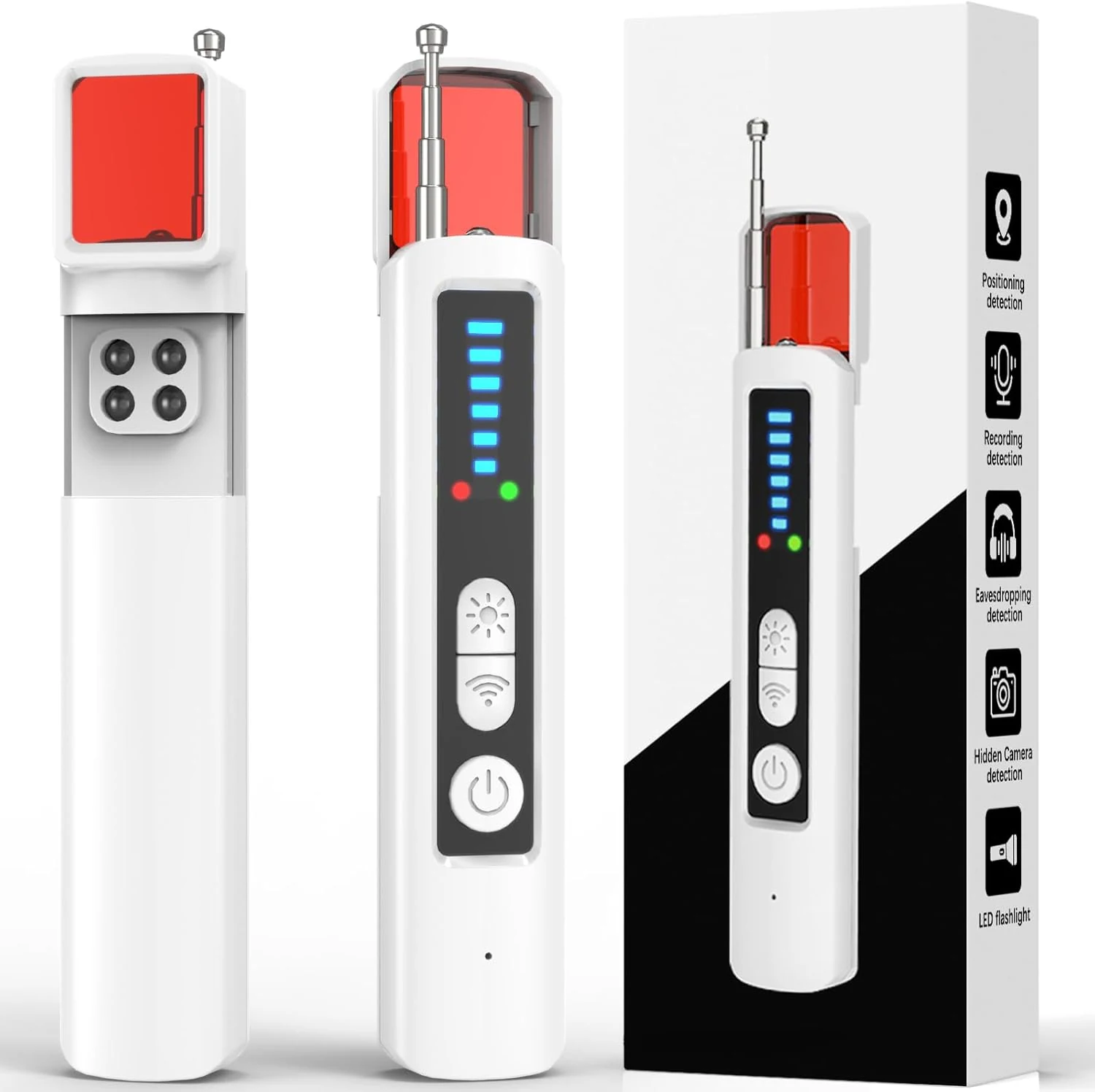 Portable AI Hidden Camera Detector, AI-Powered Anti Spy Device, GPS Trackers & Listening Devices