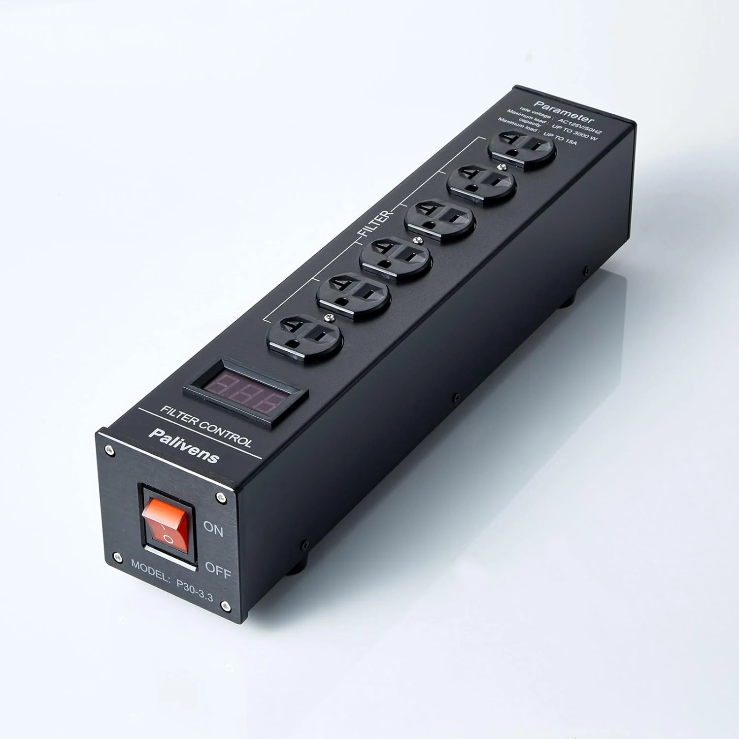 AC Power Filter Power Conditioner with Display, 4 Ways Power Socket