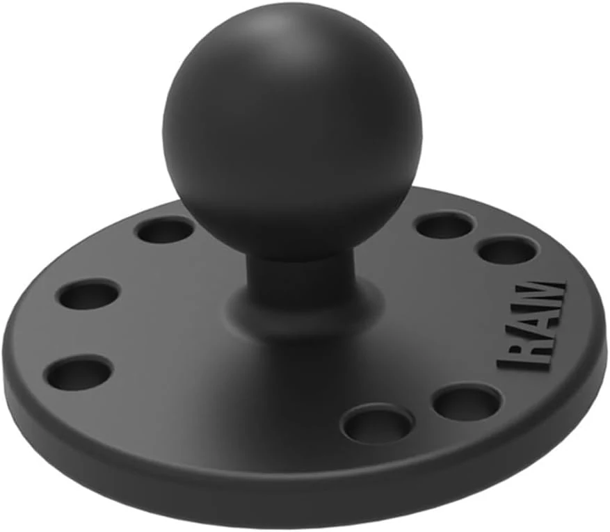 RAM MOUNTS AMPS Round Plate Ball Mount Base – B Size 1" (RAM-B-202U)