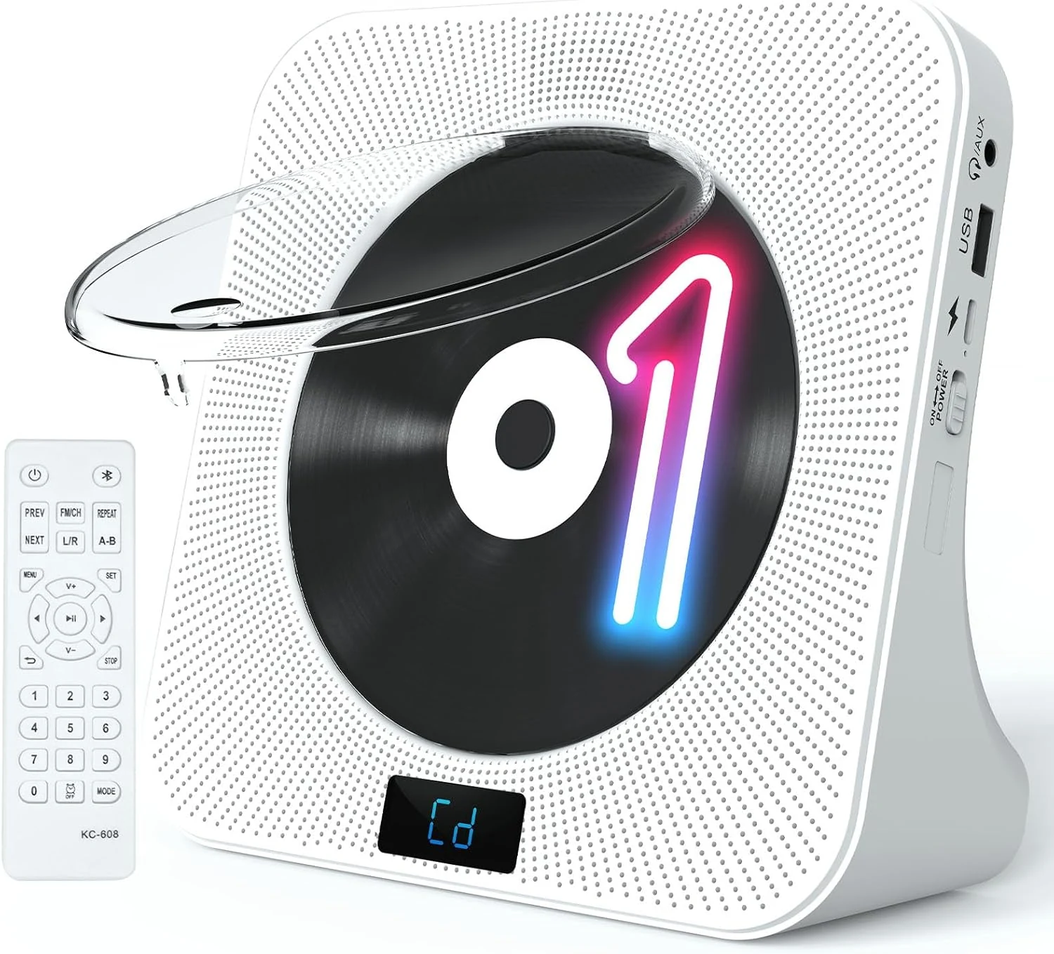 Jimwey Desktop CD Player Portable with Bluetooth