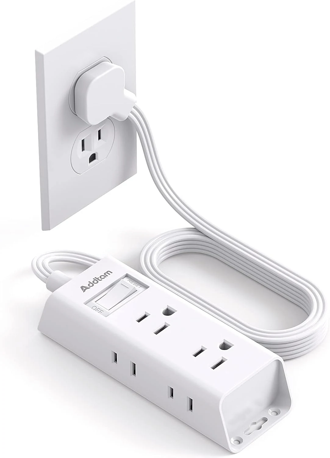 Addtam Cruise Essentials Flat Plug Power Strip (AD308)
