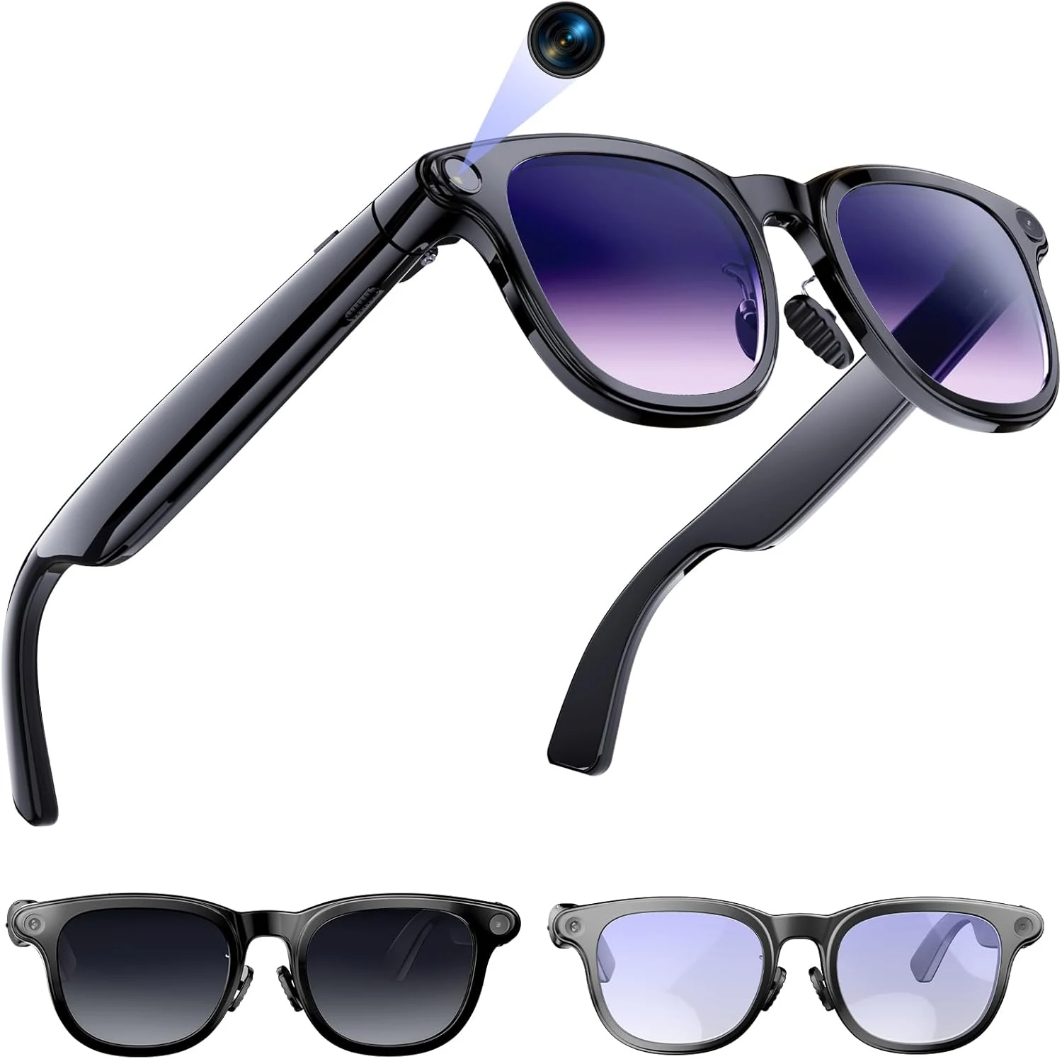 Amwentu AI Smart Glasses with Camera (8MP, 4K)