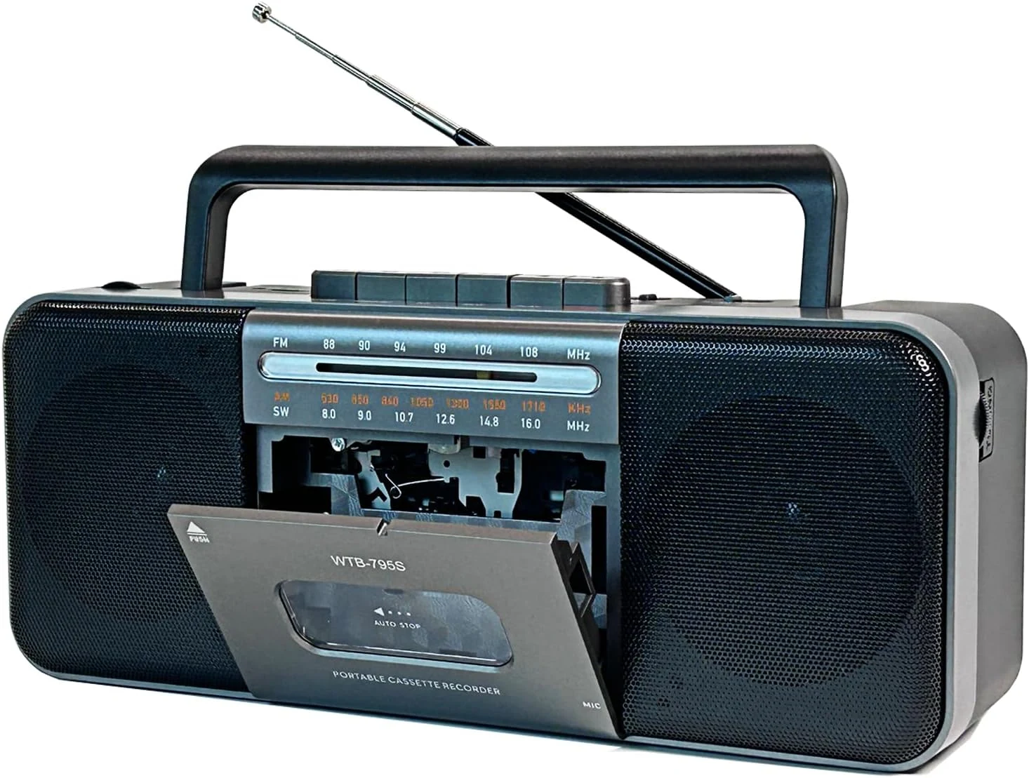 WIITHINK Portable Cassette Tape Player Recorder with AM/FM/SW Radio, Bluetooth, USB/SD, and 10W Speaker