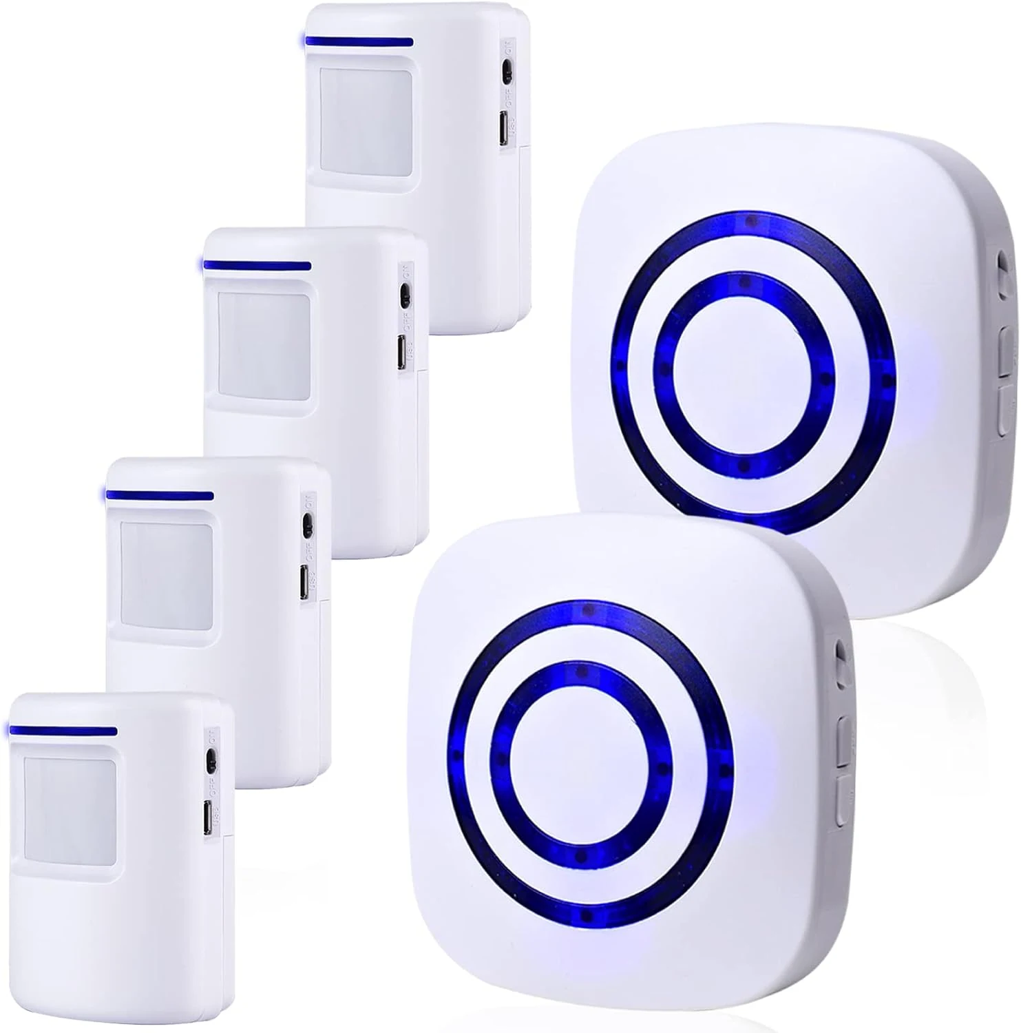 BESTOONE Motion Sensor Alarm, Long Range Wireless Driveway Alarm, Indoor Home Security System Electric Doorbells