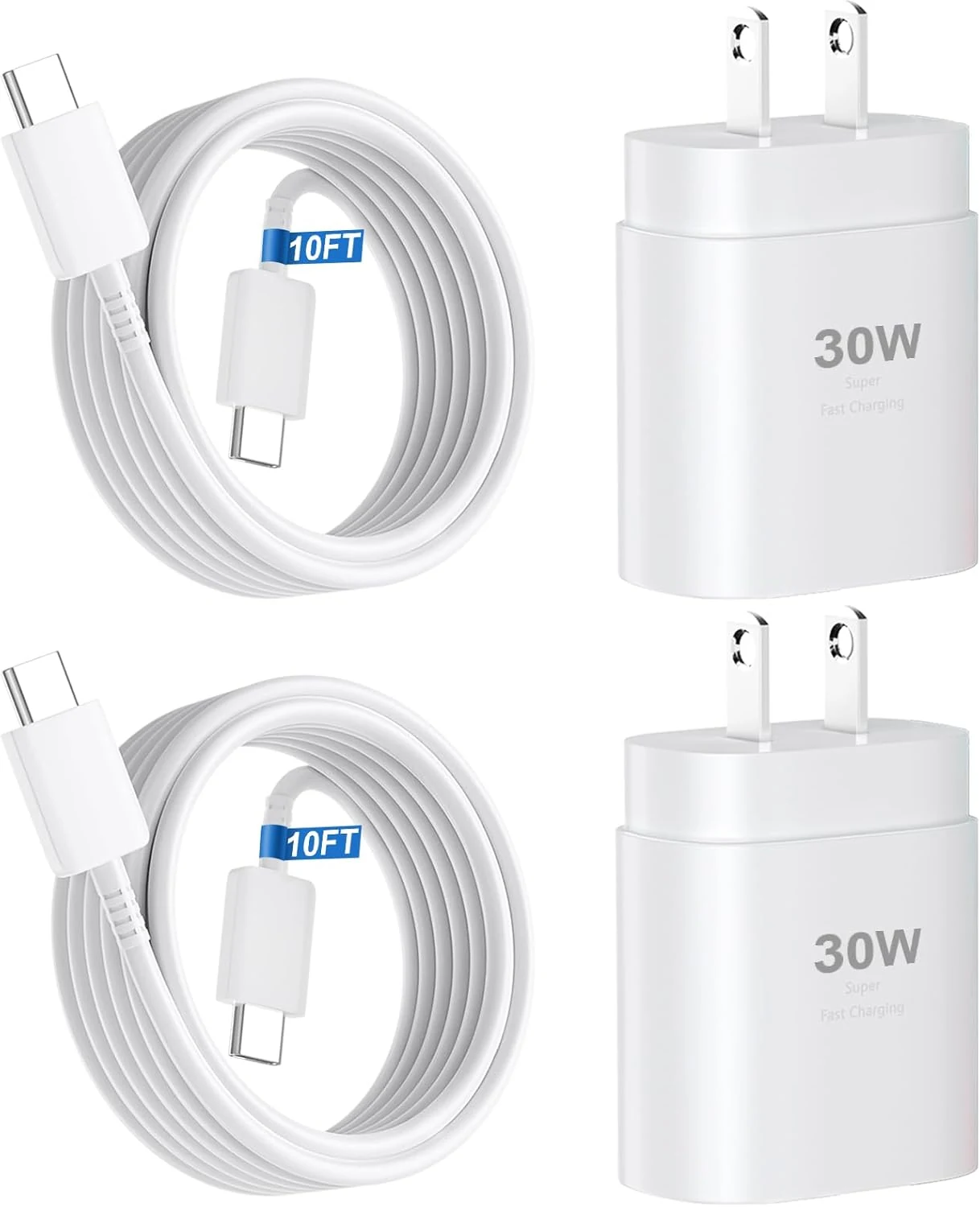 iPhone 17 16 15 Charger Fast Charging,30W USB C Charger Type C Charger Phone Chargers iPhone&10 Ft Long USB C to C Cable Fast Charging Cord for iPhone 17 Air/17 Pro/17 Pro Max/16 15 Pro Max Plus,iPad
