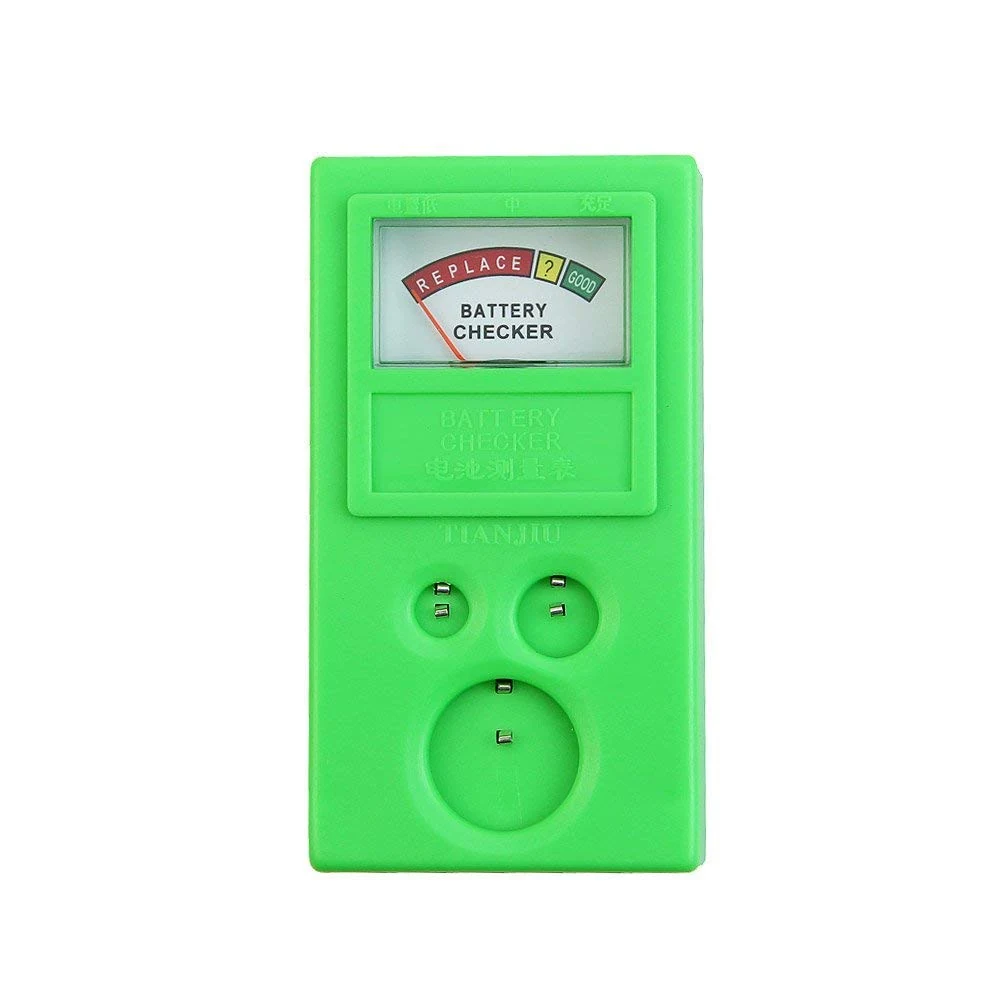 Button Cell Battery Checker Portable 1.5v 3v Checker Battery Tester Meter Tool for LR44 CR2032 CR2025 Button Cell (Green)