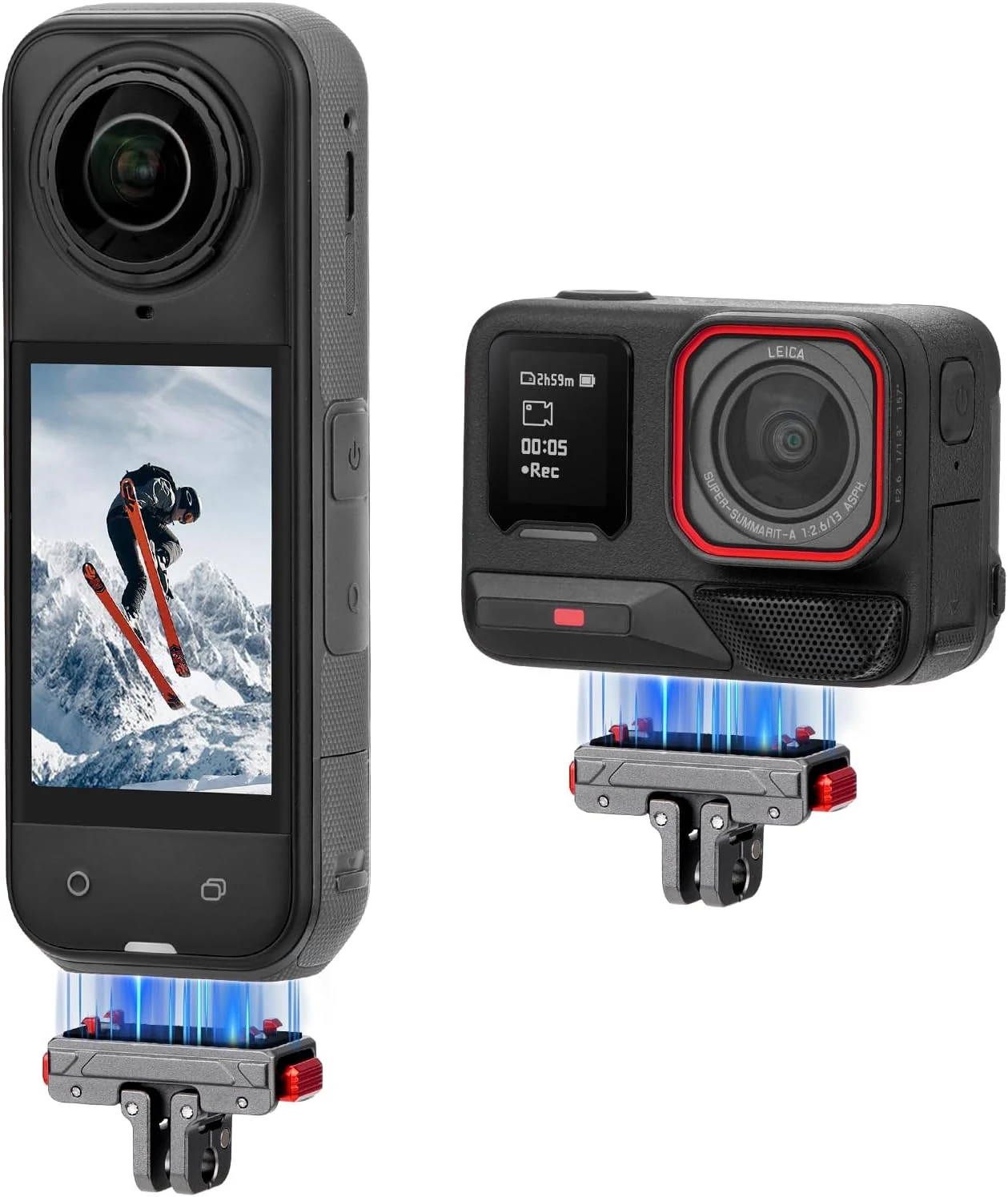 X5 Magnetic Quick Release Base for Insta360 X5, Aluminum Alloy mount