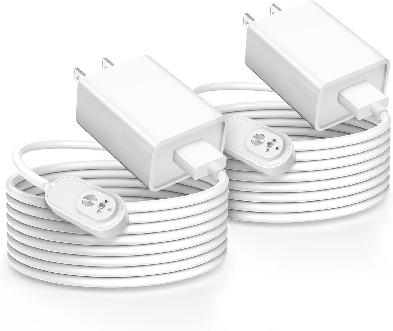 Arlo Camera Charger 10FT 2 Pack Compatible with Ar lo Pro 5S 2K, Pro 4, Pro 3, Ultra 2, Ultra, Floodlight, Go 2 Cameras, arlo Magnetic Charging Cable Outdoor Weather Resistant Connector Power Adapter