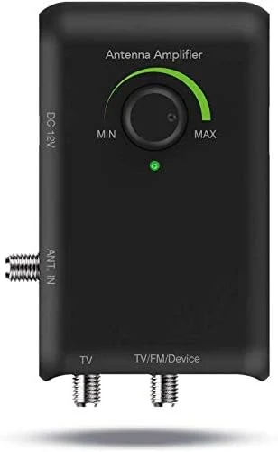 Antop HD Smart Boost Antenna Amplifier,TV Antenna Amplifier Signal Booster, HDTV Booster with Dual Outputs for 2 TVs, HD Digital VHF UHF FM Amplifier