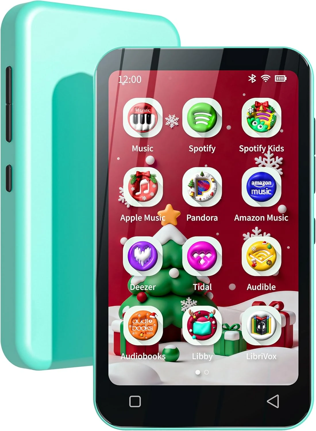 TIMMKOO 80GB Kids MP3 Player with Bluetooth, Pre-Installed Spotify, Spotify Kids, Audible, 4" WiFi MP4 Music Player (Blue)