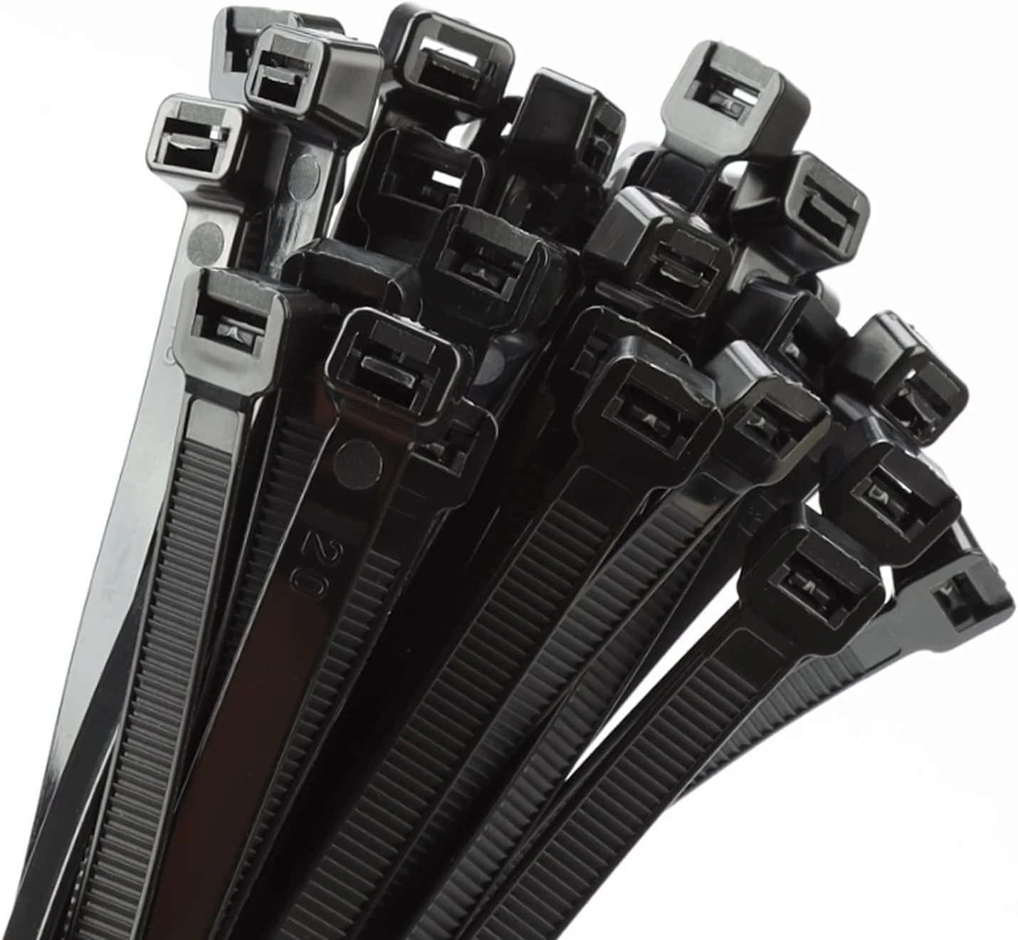 Armpow 18 inch Black Zip Ties Heavy Duty 100 PACK, 220 LBS Ultra Exclusive Strong Plastic Wire Ties, Large Cable Ties Extra Long Tie Wraps, Indoor and Outdoor UV Resistant