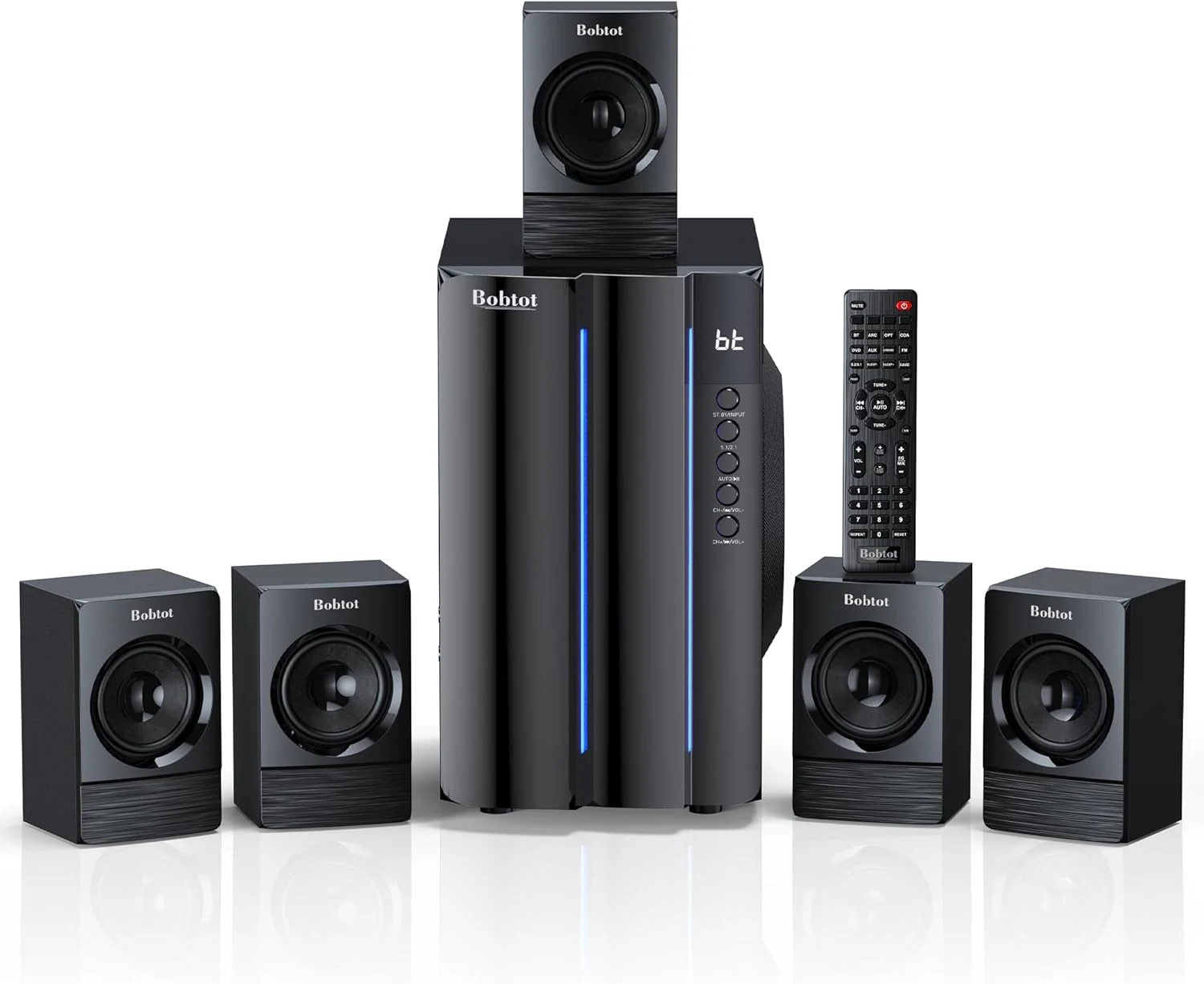 Bobtot Home Theater Surround Sound System for TV (5.1) with 6.5-inch Subwoofer