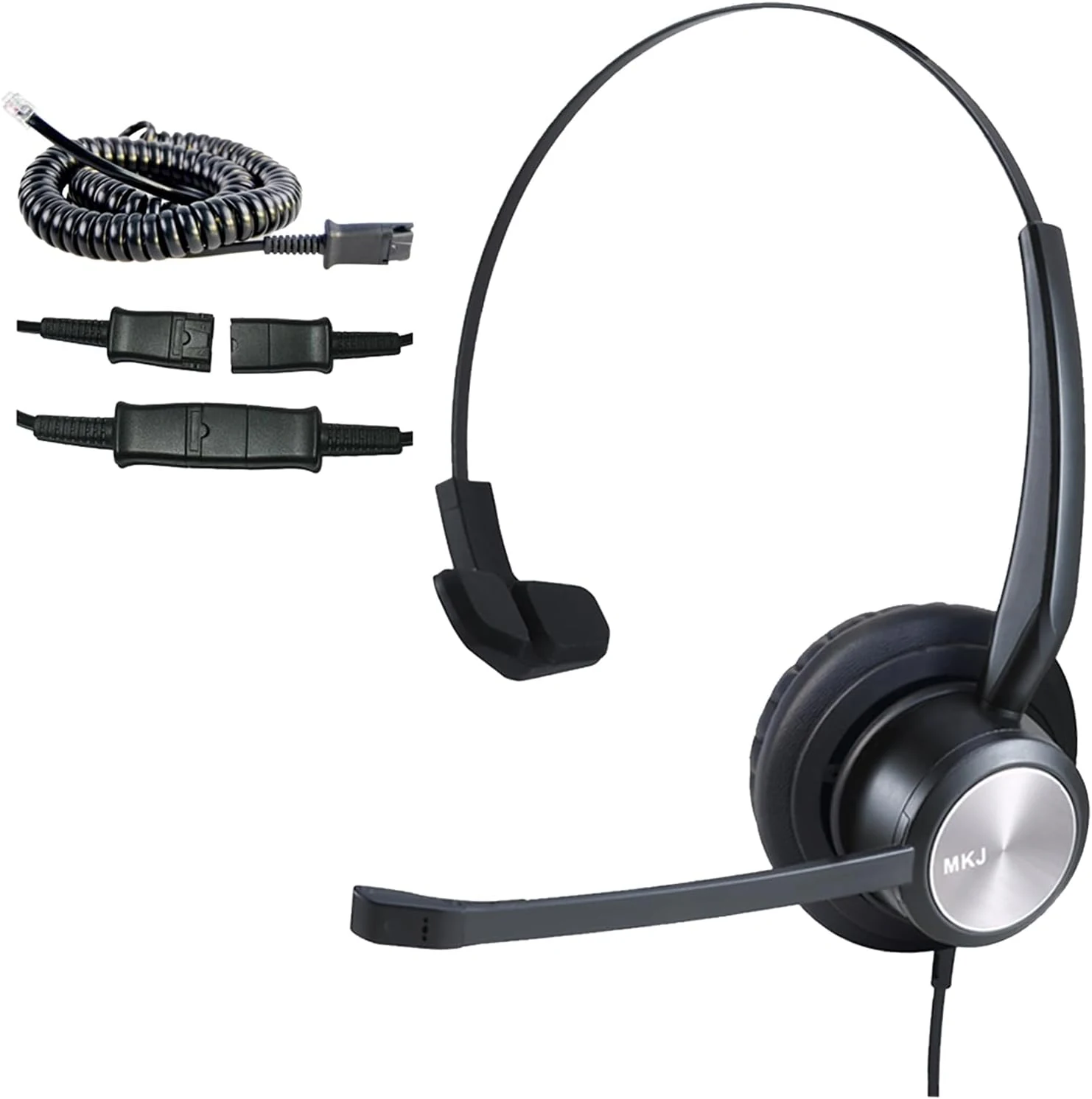 MKJ Cisco Phone Headset Corded RJ9 Telephone Headset with Noise Cancelling Microphone