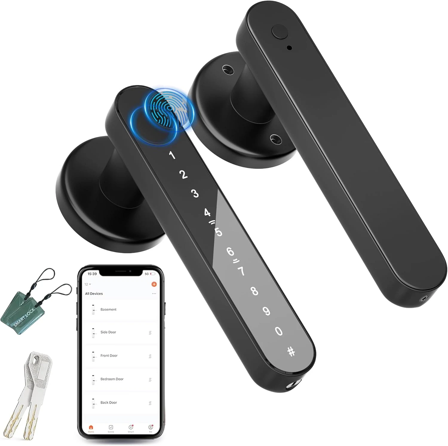 IKOED smart door knob fingerprint lock (TUYA app, keyless entry)