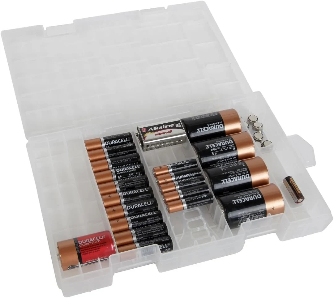 Home-X Battery Organizer Storage Case