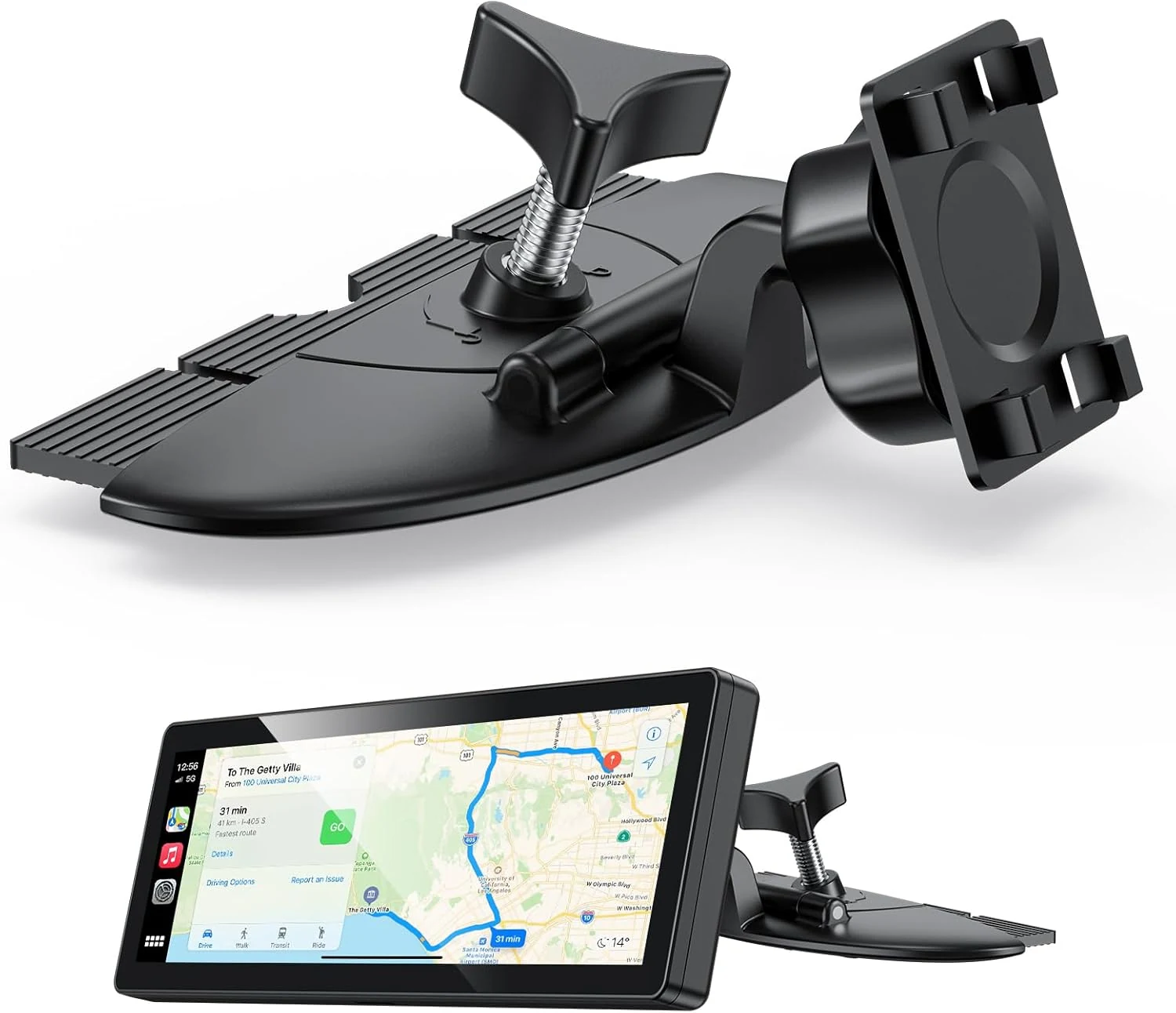 NiZiTOK CD Slot CarPlay Screen Mount for 7–10.5" Displays