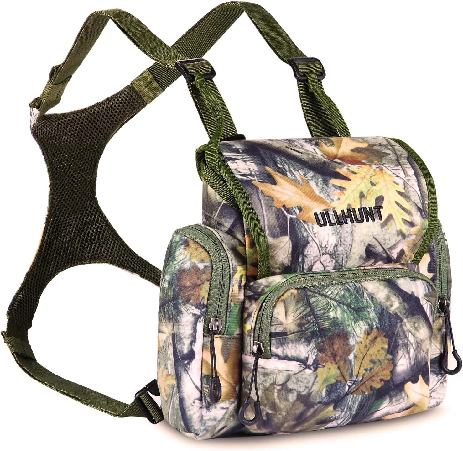 skiguard Bino Harness with Rangefinder Pouch & Rain Cover, Lightweight Binocular Harness Chest Pack