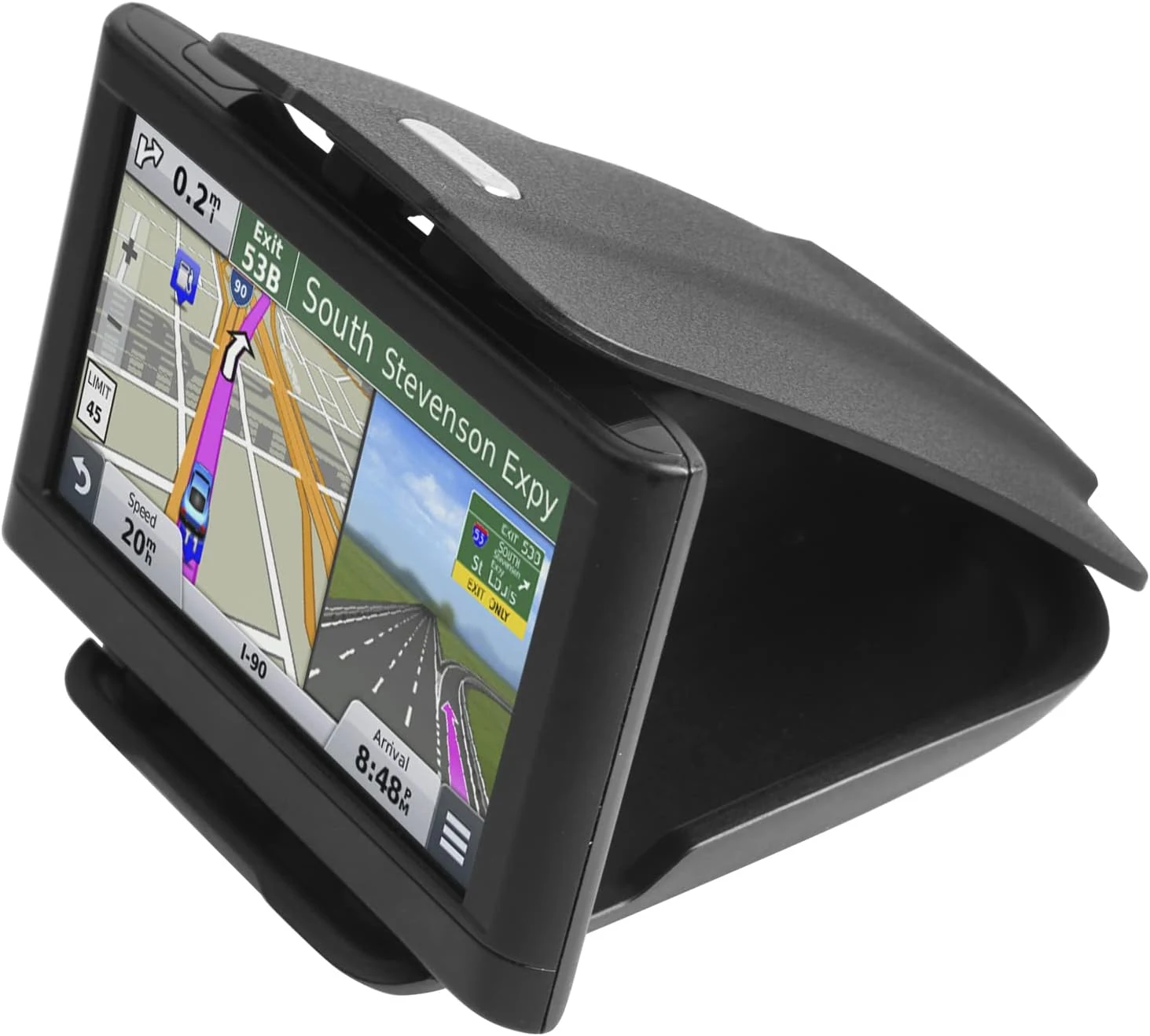 1Zero GPS Dash Mount [Matte Black Dock] for Garmin Nuvi Drive Dezl Drivesmart, Tomtom, Magellan Roadmate, Rand McNally, Navman, Cell Phone