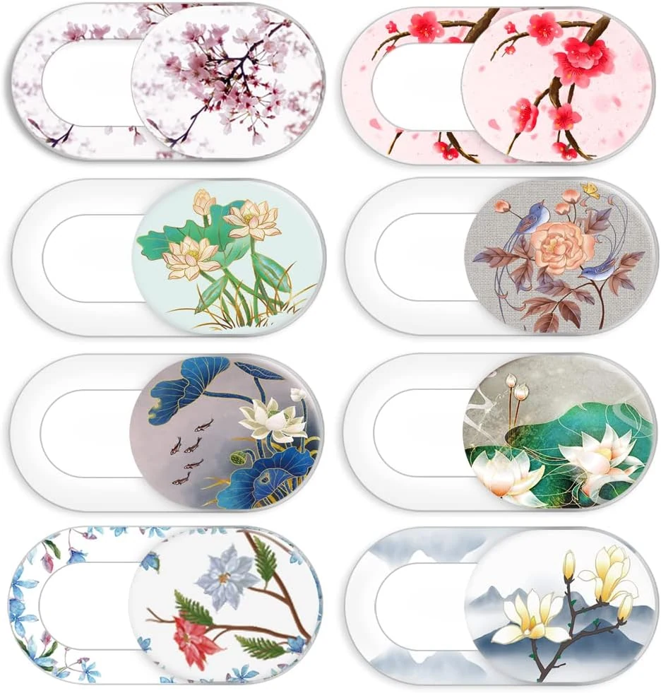 Laptop Camera Cover Slide Cute Flower 8 Pack, Webcam Cover review