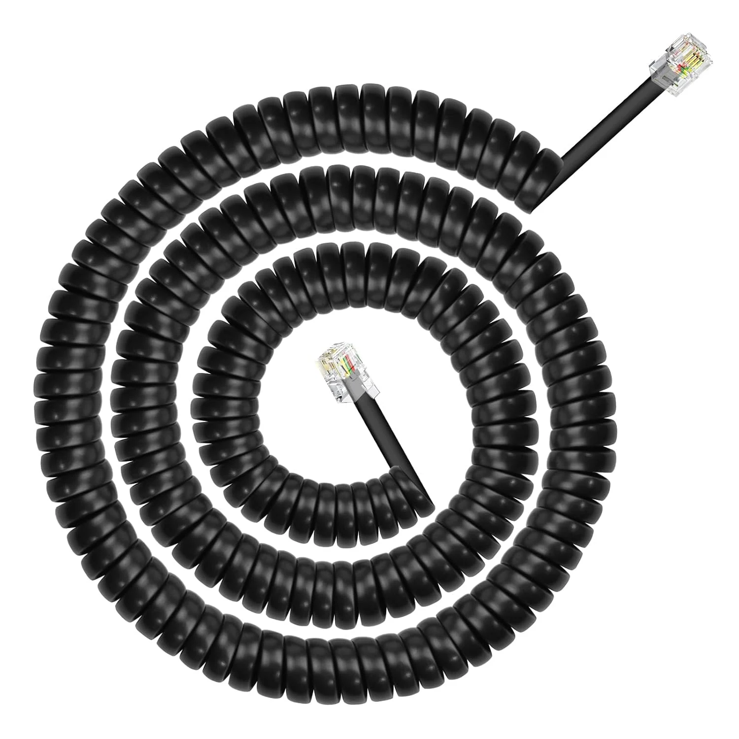 moeverEX Phone Cord for landline, 12 Ft Uncoiled / 1.3 Ft Coiled Telephone Handset Cord RJ9 4P4C