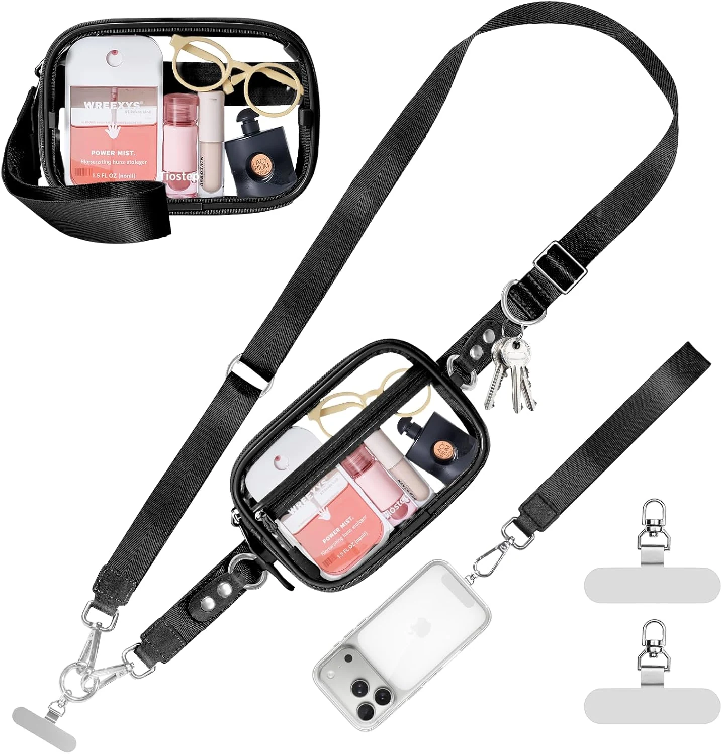 Tiostep Clip and Go Strap for Phone with Wallet Crossbody