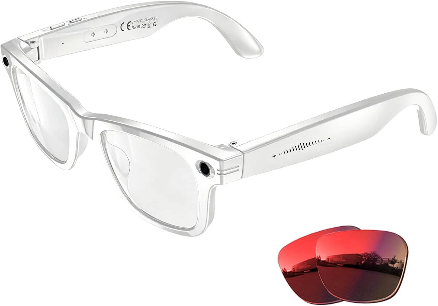 AI Smart Glasses with Camera 8MP HD Camera Glasses for Men Women 1080P Video Recording Sunglasses Real-time Translation, Open-Ear Audio for Travel, Meetings & Vlogging
