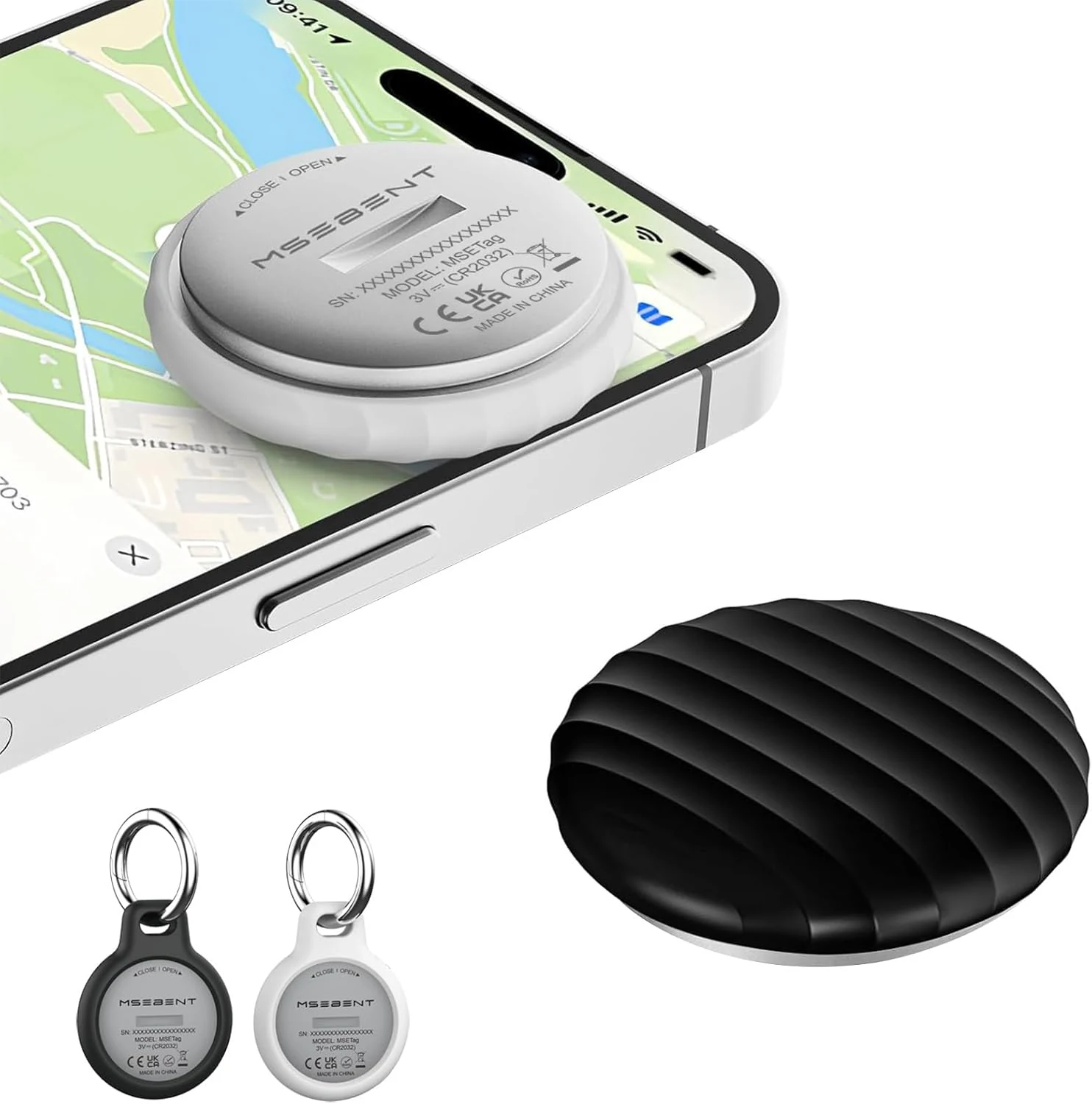 MSEBENT Tracker Tag (2-Pack) for Apple Find My (iOS Only, IP67 Waterproof)