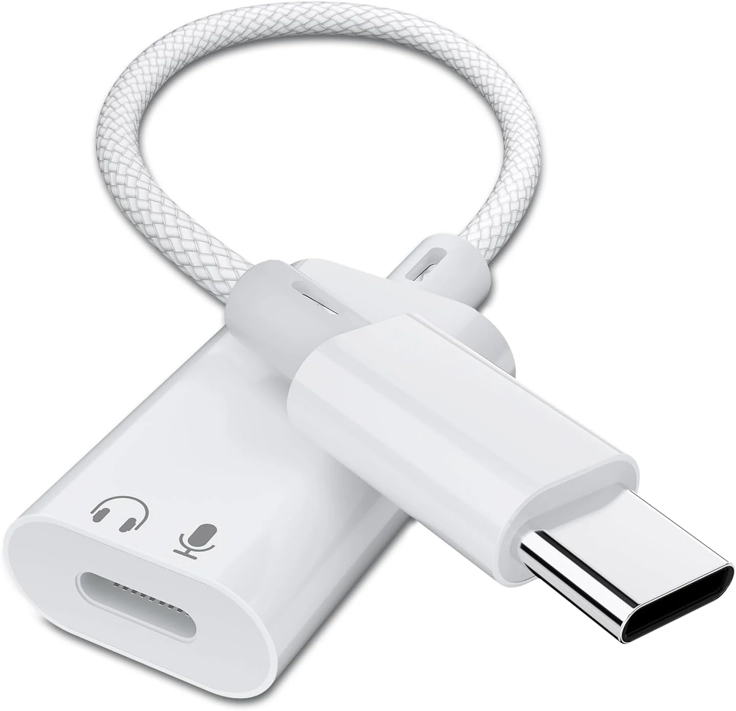 USB C to Lightning Headphone Audio Adapter, USB C Male to Lightning Female Earbuds Audio Adapter