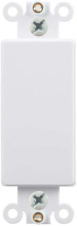 Monoprice Blank Decor Insert - 4"x1.4"x0.25", with Screws, White