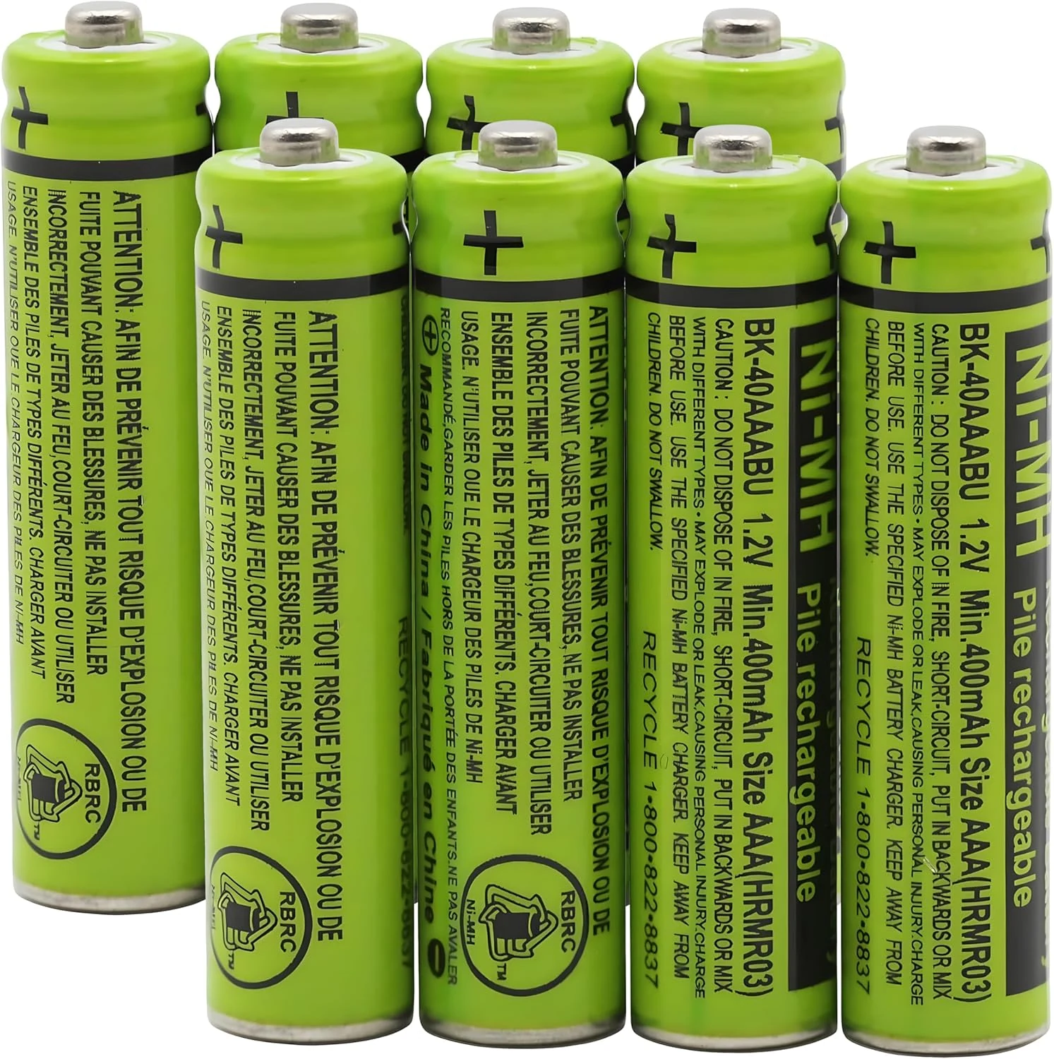8 BK-40AAABU Battery for Panasonic Cordless Phone