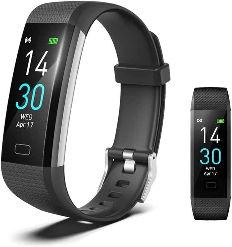 BrilliantHouse S5 fitness tracker with heart rate monitor, steps, calories, sleep, and notifications
