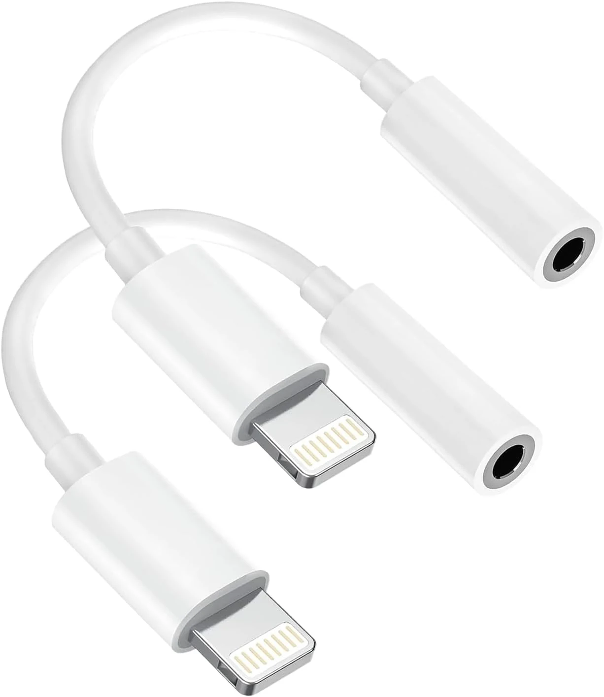 [Apple MFi Certified] 2 Pack for iPhone 3.5mm Headphones Adapter, Lightning to 3.5 mm Headphone/Earphone Jack Converter Audio Aux Dongle
