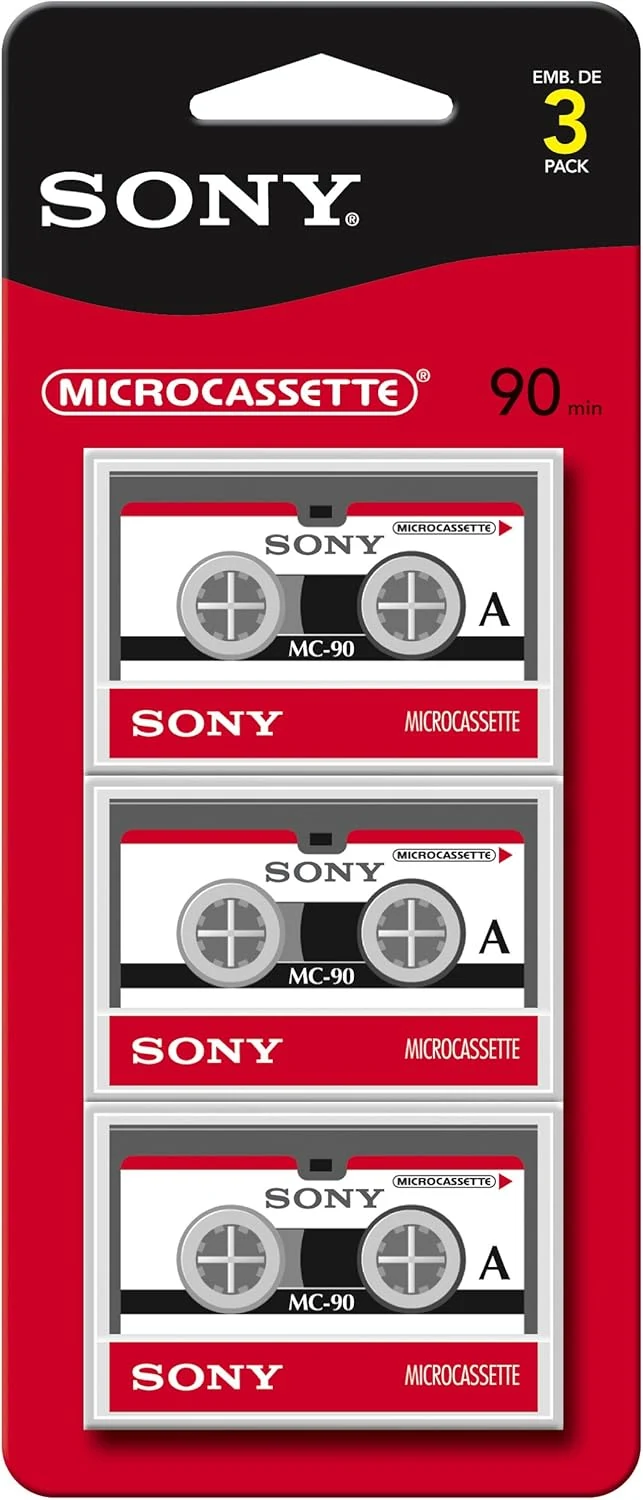 Sony MC90R/3 90 Minute Microcassette (3-Pack)