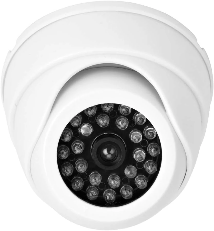 Fake Camera LED Light Simulation Camera Dome Camera Realistic Dummy Fake Security Monitor Camera Surveillance Security Cam