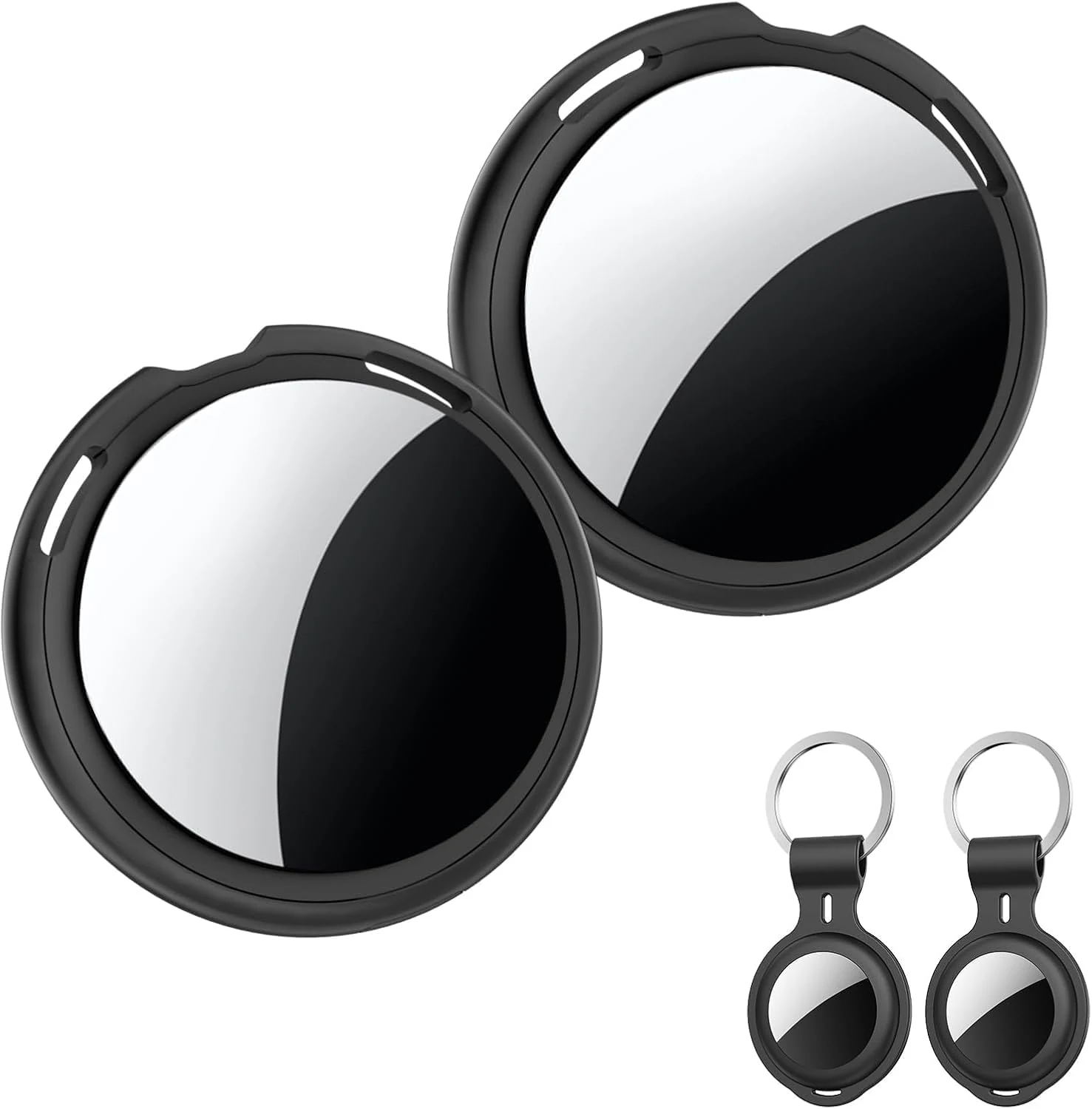 2 Pack Smart Tracker Tags [Apple MFi Certified] Air Tracker Pair with Find My (iOS Only) Bluetooth Tracking Devices Tags