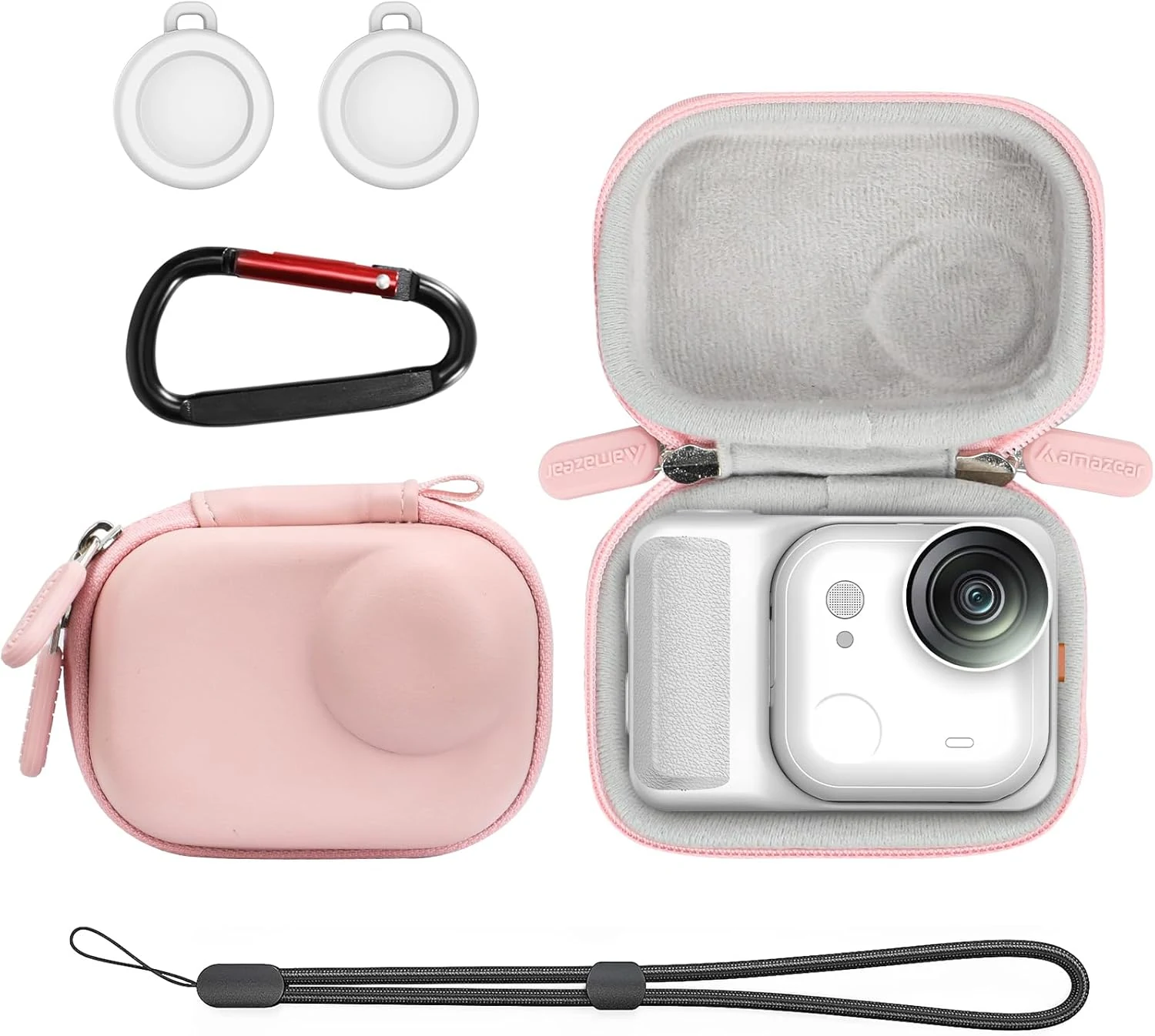 AMAZEAR Carry Case for Insta360 Go Ultra Accessories (Pink)