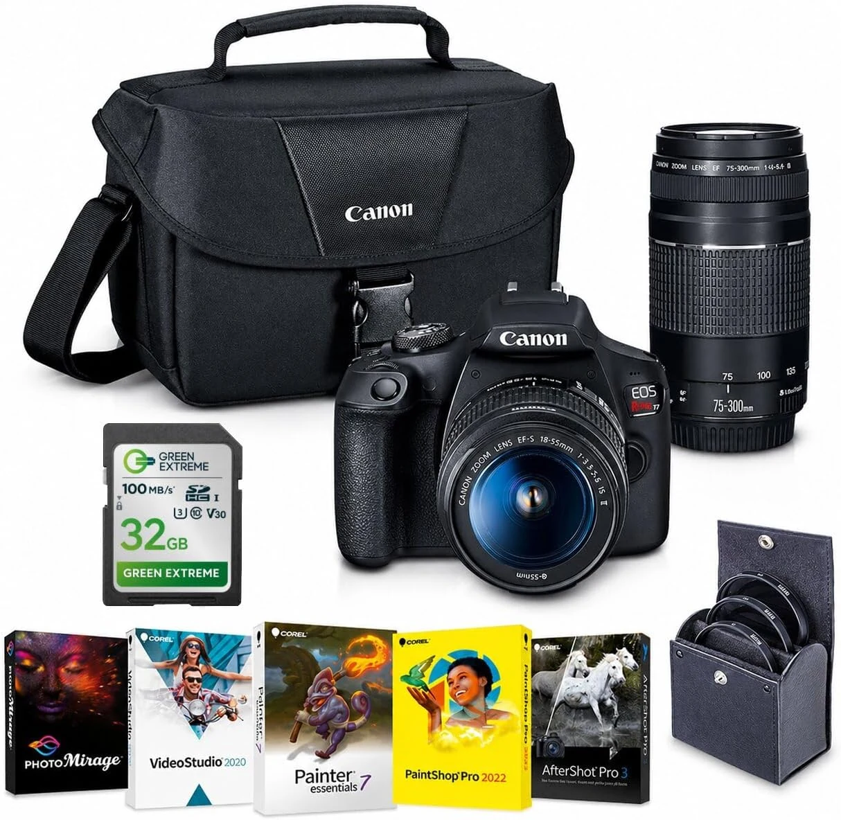 Canon EOS Rebel T7 DSLR Camera 2 Lens Kit with EF-S 18-55mm IS II & EF 75-300mm III
