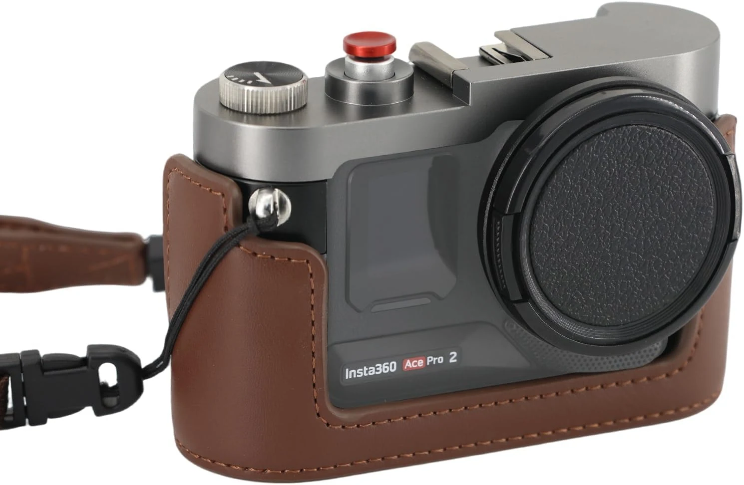 MOVMAX Vintage Camera Cage for Insta360 Ace Pro 2 with Carrying Strap