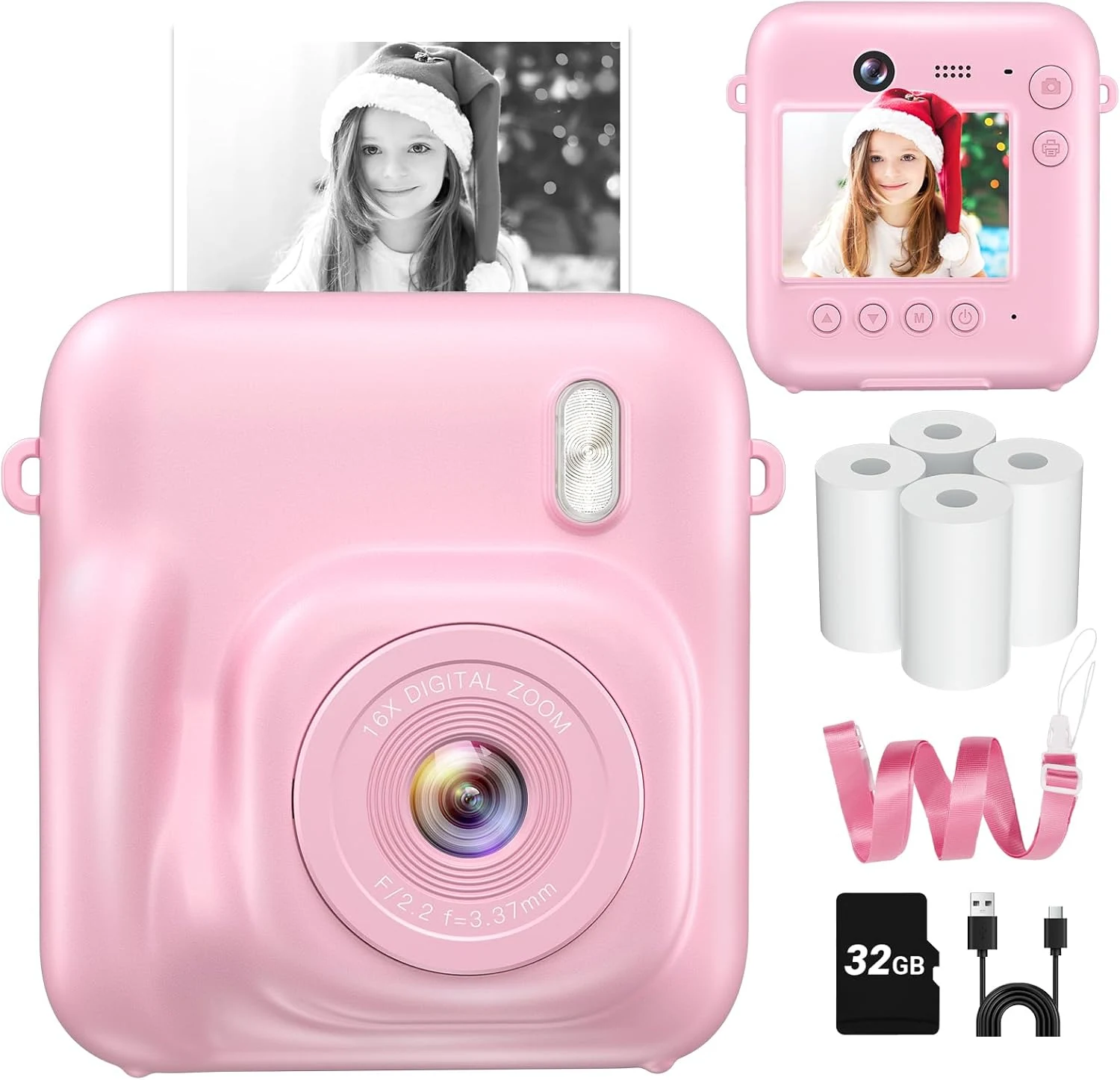 Zostuic Instant Camera, Dual-Lens Kids Camera Instant Print (DC506)