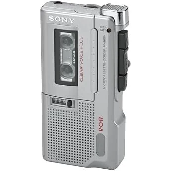 Sony Microcassette Recorder M-560V Handheld Voice Recorder with 3 New Microcassettes