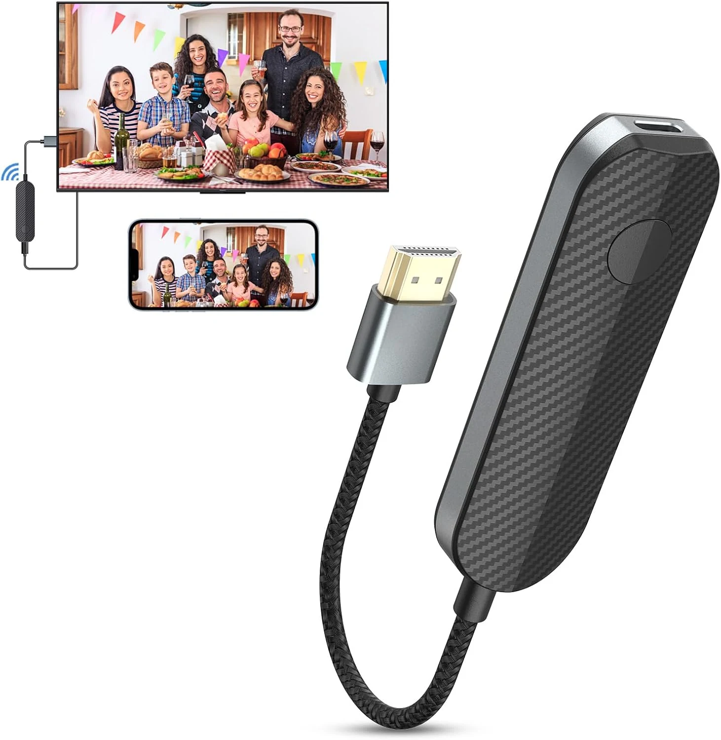 lulaven Wireless HDMI Adapter for iPhone iPad (iOS Only, Not for Android)