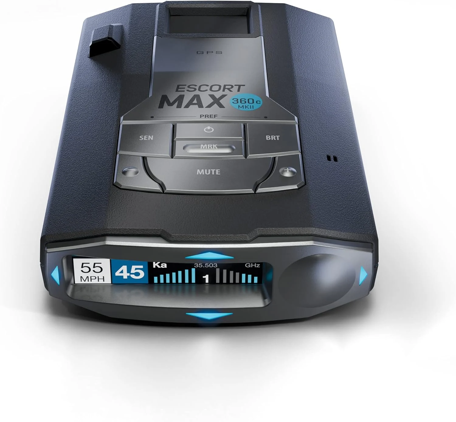 Escort MAX 360c MKII Laser Radar Detector (Dual-Band Wi‑Fi, Bluetooth, 360° Directional Arrows)