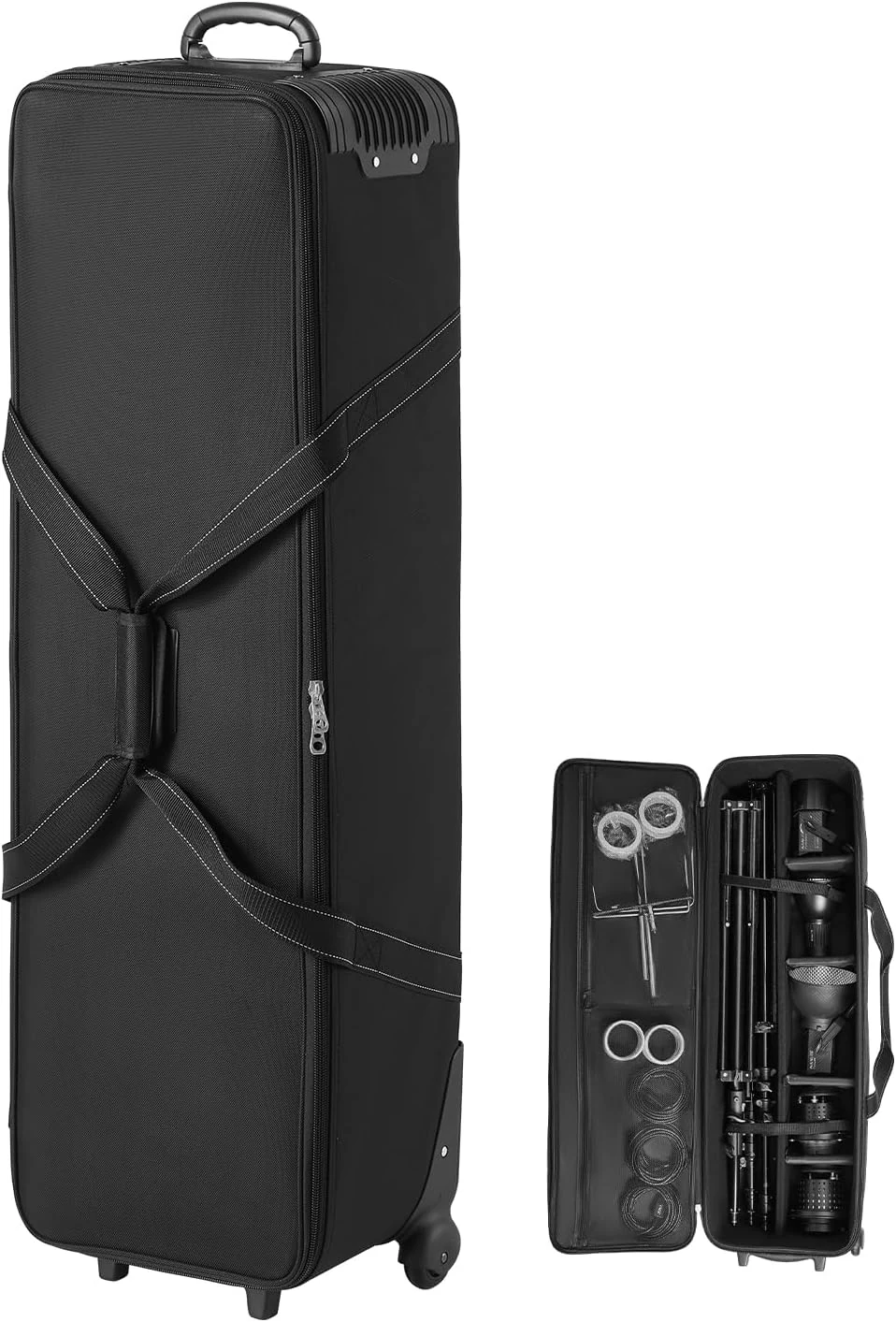 VEVOR Studio Equipment Trolley Case, 46.46 x 14.57 x 11.81 in (118 x 37 x 30 cm)