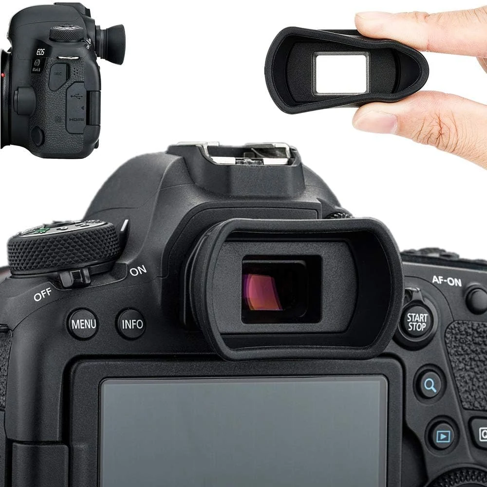 Soft Camera Eyecup Eyepiece Viewfinder Eyeshade for Canon EOS 6DM2 5DM2 6D 5D Mark II 90D 80D 77D 70D 60D 50D 4000D 2000D Rebel T100 T8i T7i T7 T6s T6i T6 T5i T5 T4i SL3 SL2