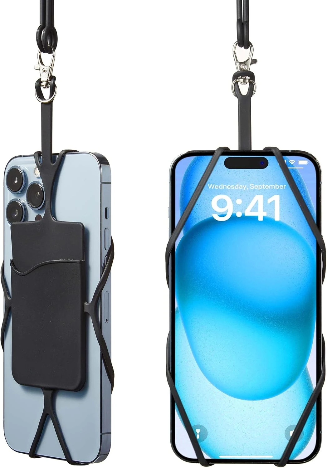Kinizuxi 2 Packs Cell Phone Lanyard Crossbody Adjustable Neck Phone Holder with Card Pocket