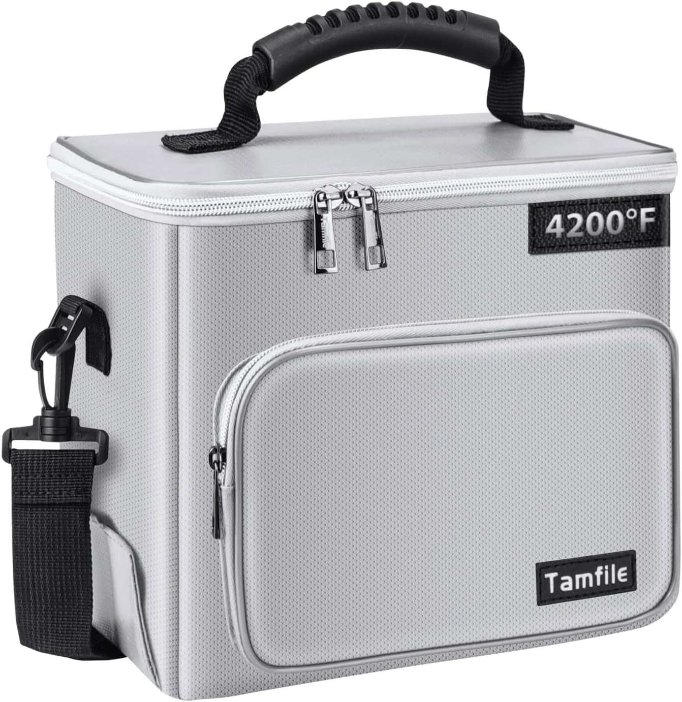 Tamfile Fireproof Lipo Battery Bag, 4200°F Explosionproof Lipo Safe, Silver